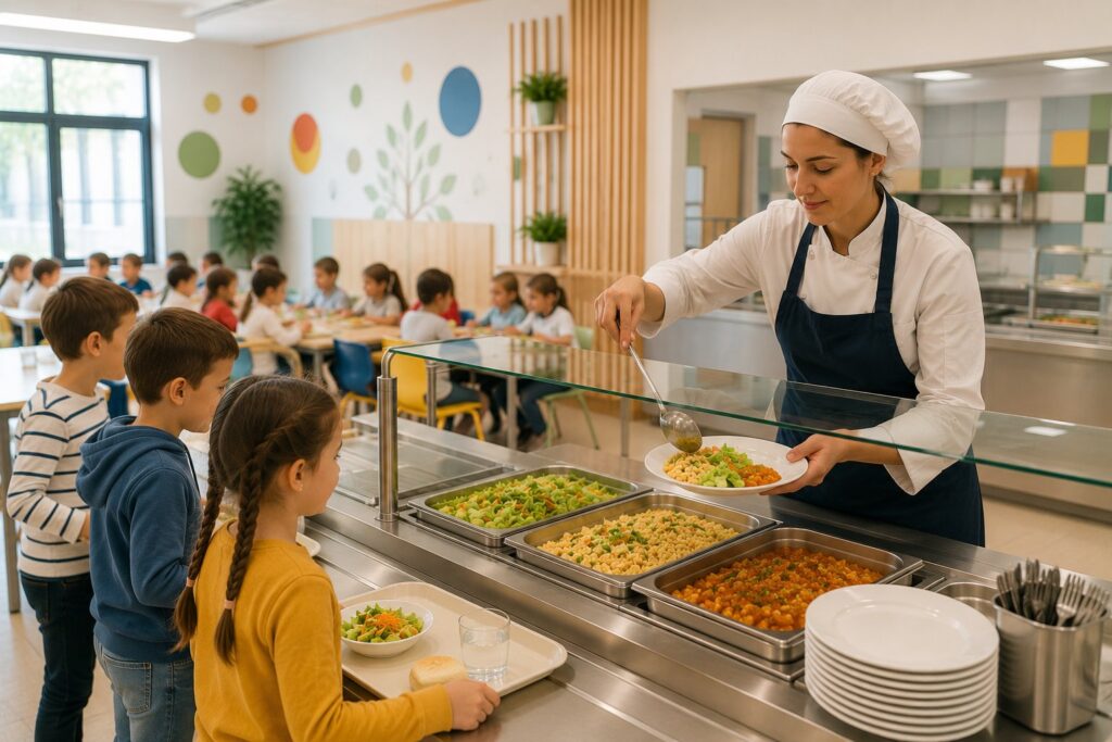 Mensa scolastica con menù equilibrato per studenti - ProntoPast Milano